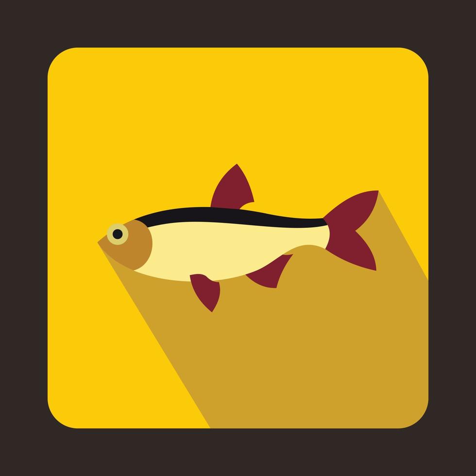 Rudd fish icon in flat style vector