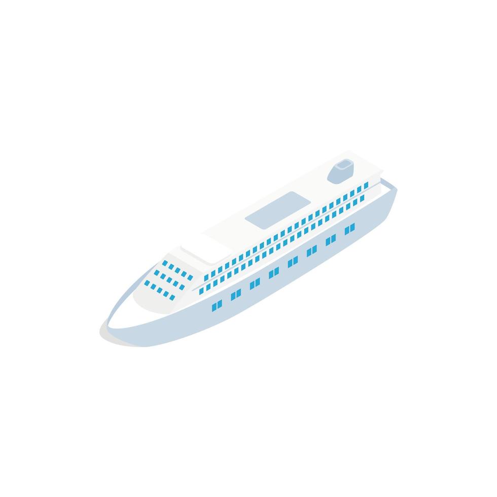 Big ship icon, isometric 3d style vector