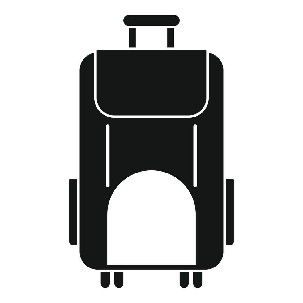 Travel bag icon, simple style vector