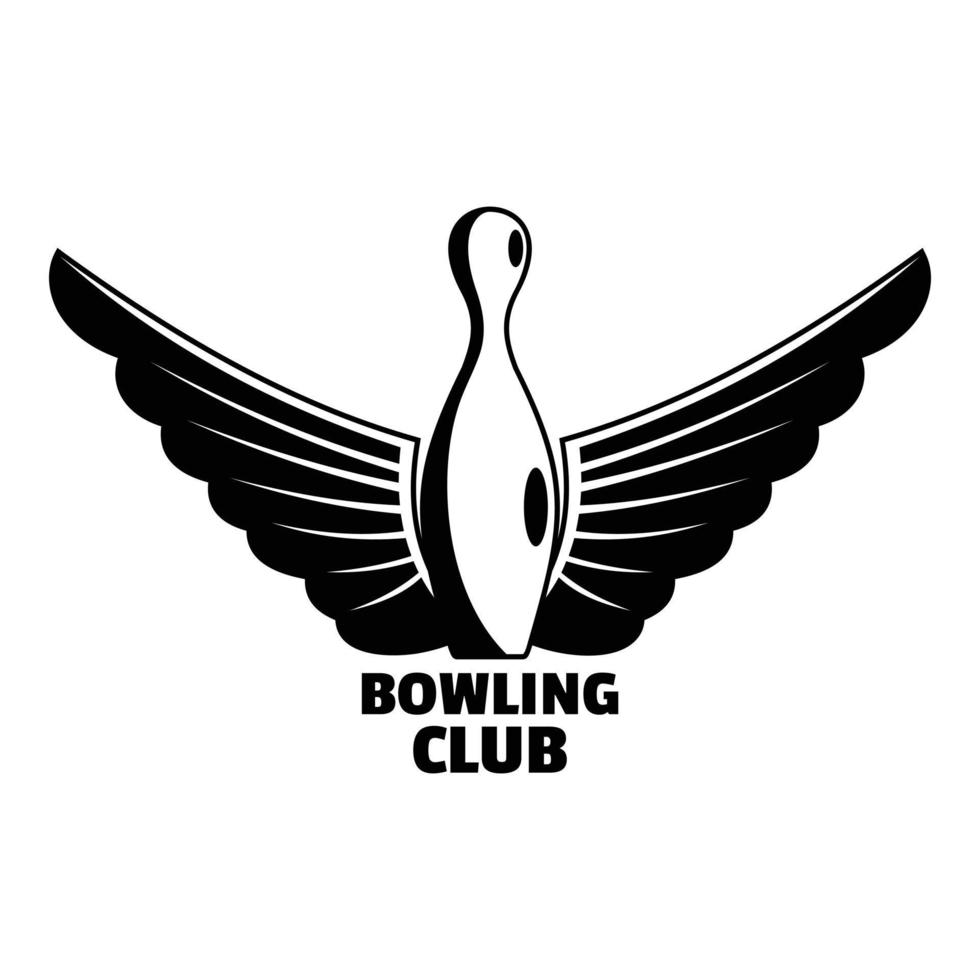 nuevo logo de clubes de bolos, estilo simple vector