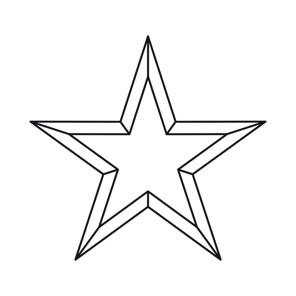 icono de estrella, estilo de esquema vector