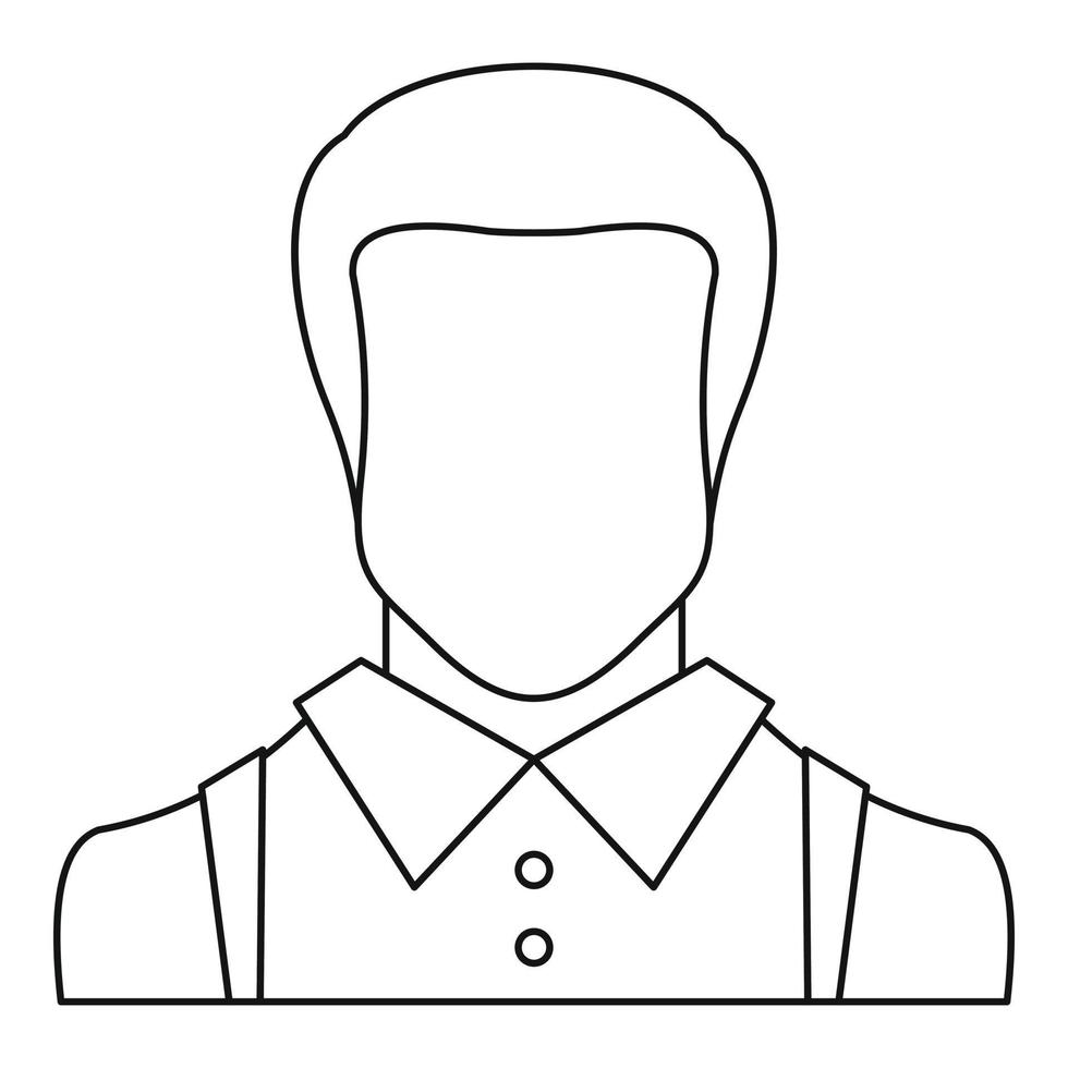 Man avatar icon vector thin line