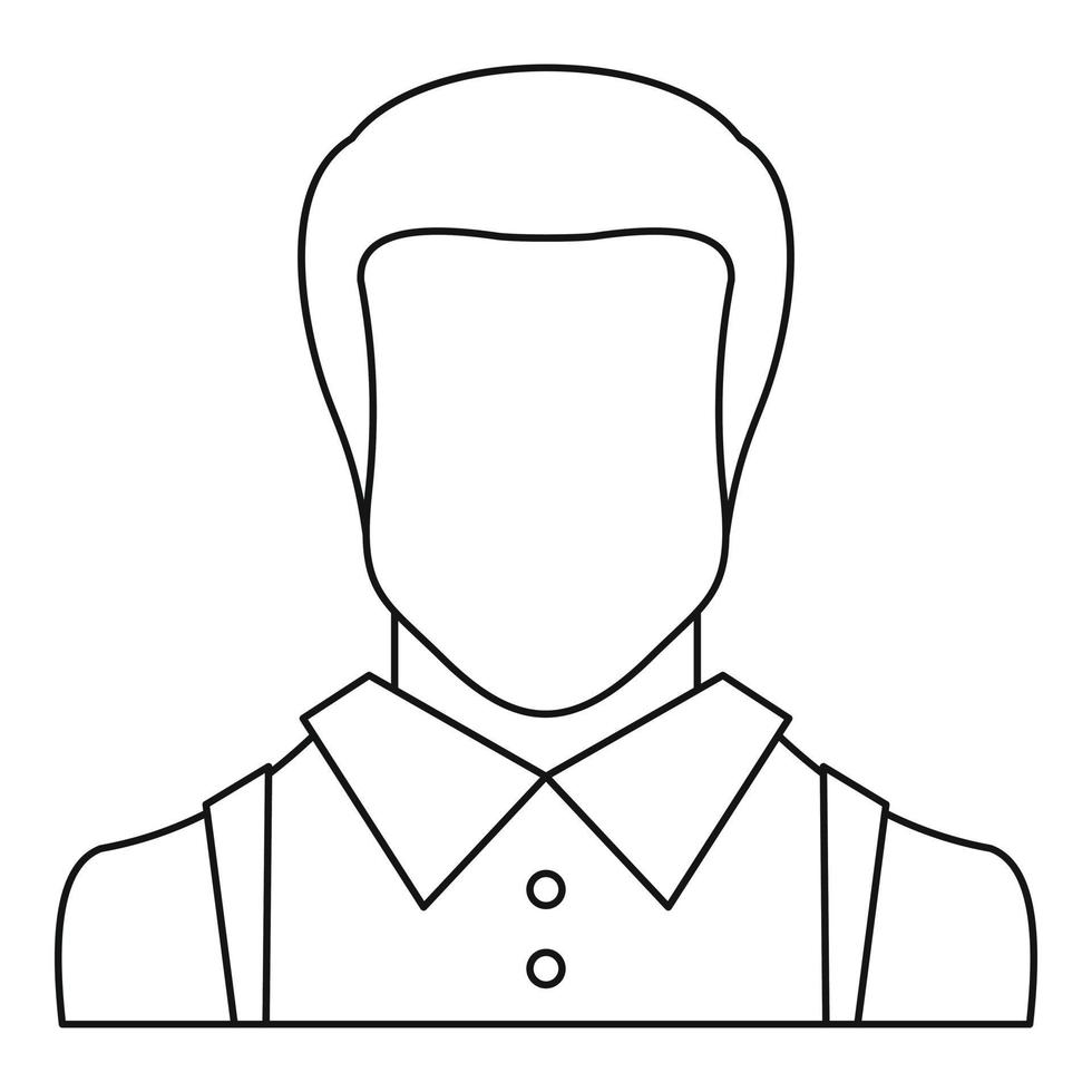 Man avatar icon vector thin line