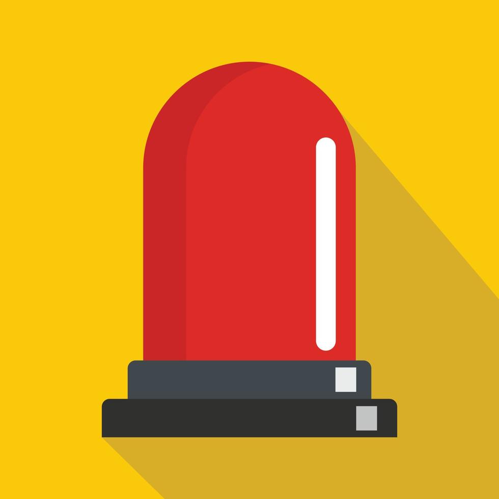 Alarm siren icon, flat style vector