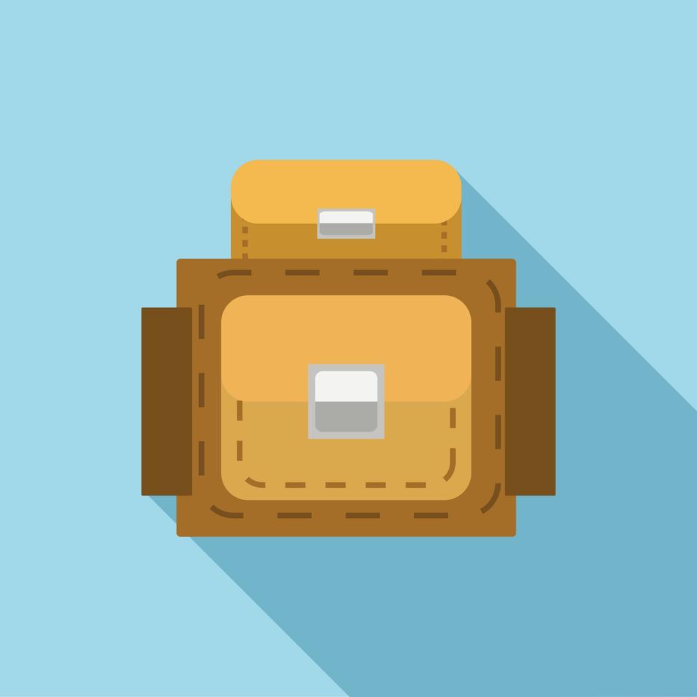 Backpack icon in flat style vector