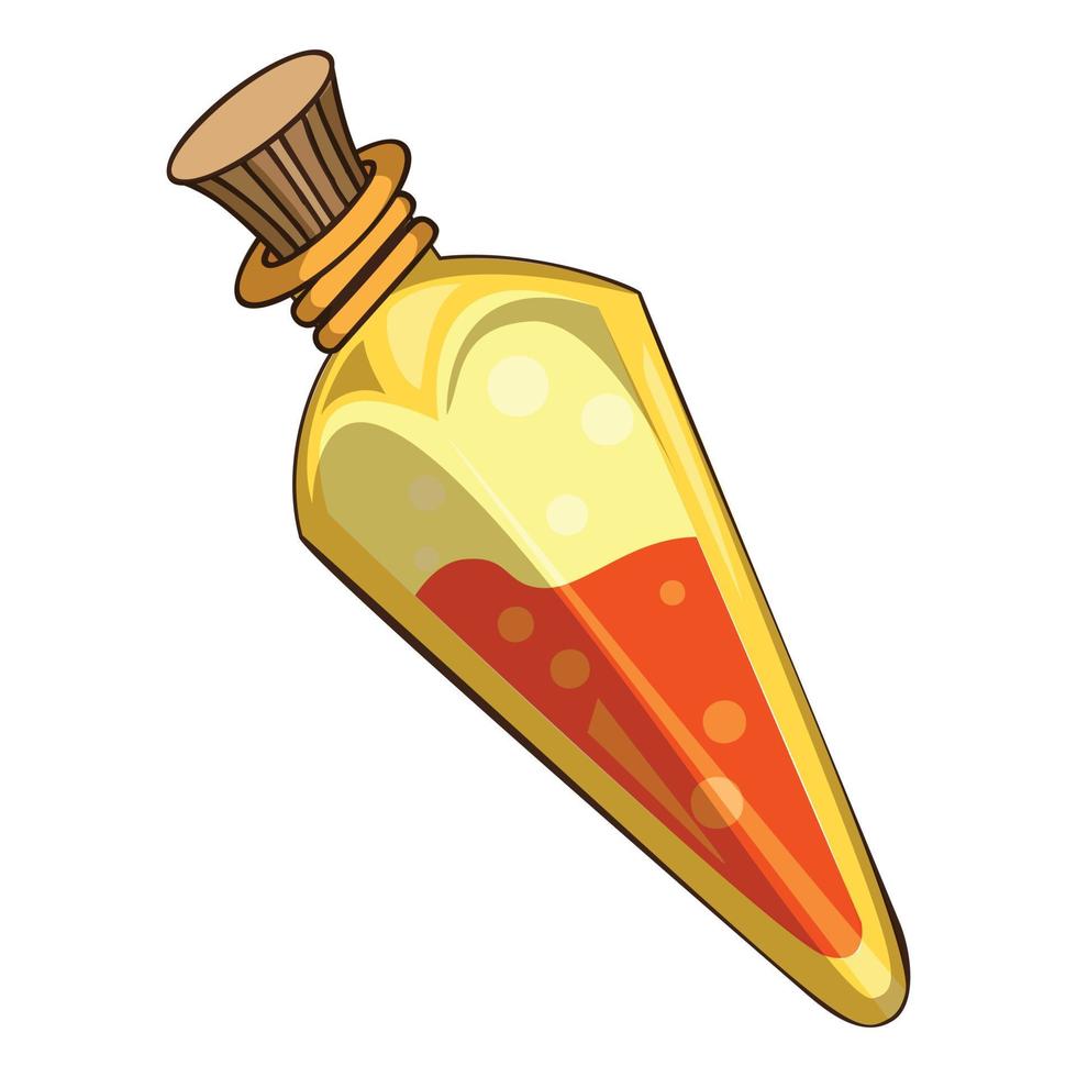 Magic potion icon, cartoon style vector
