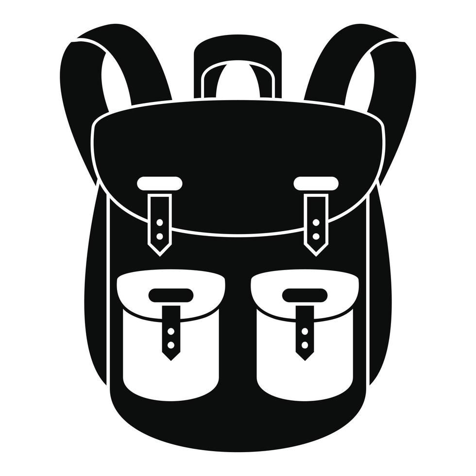 icono de mochila de escalada, estilo simple vector