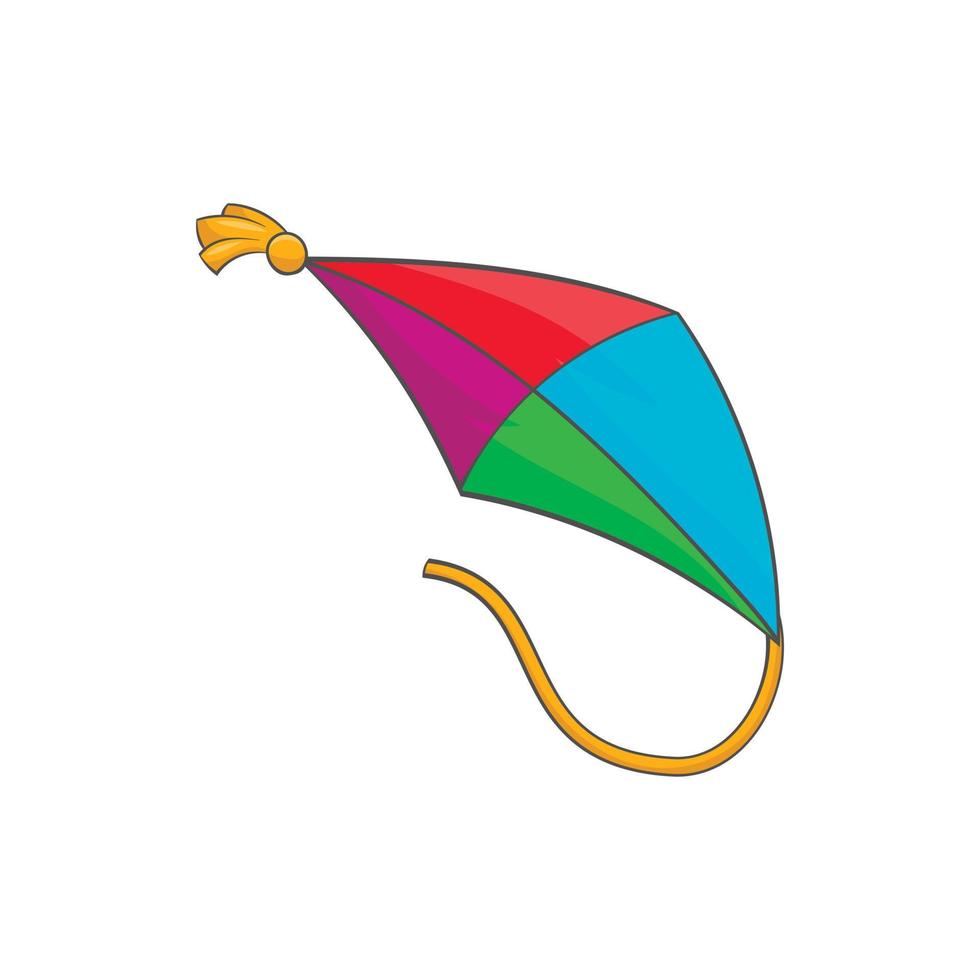 Kite icon, cartoon style vector