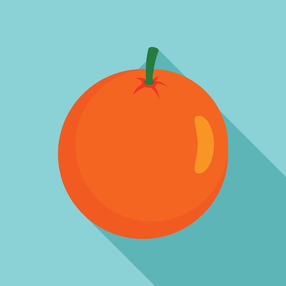 Whole grapefruit icon, flat style vector