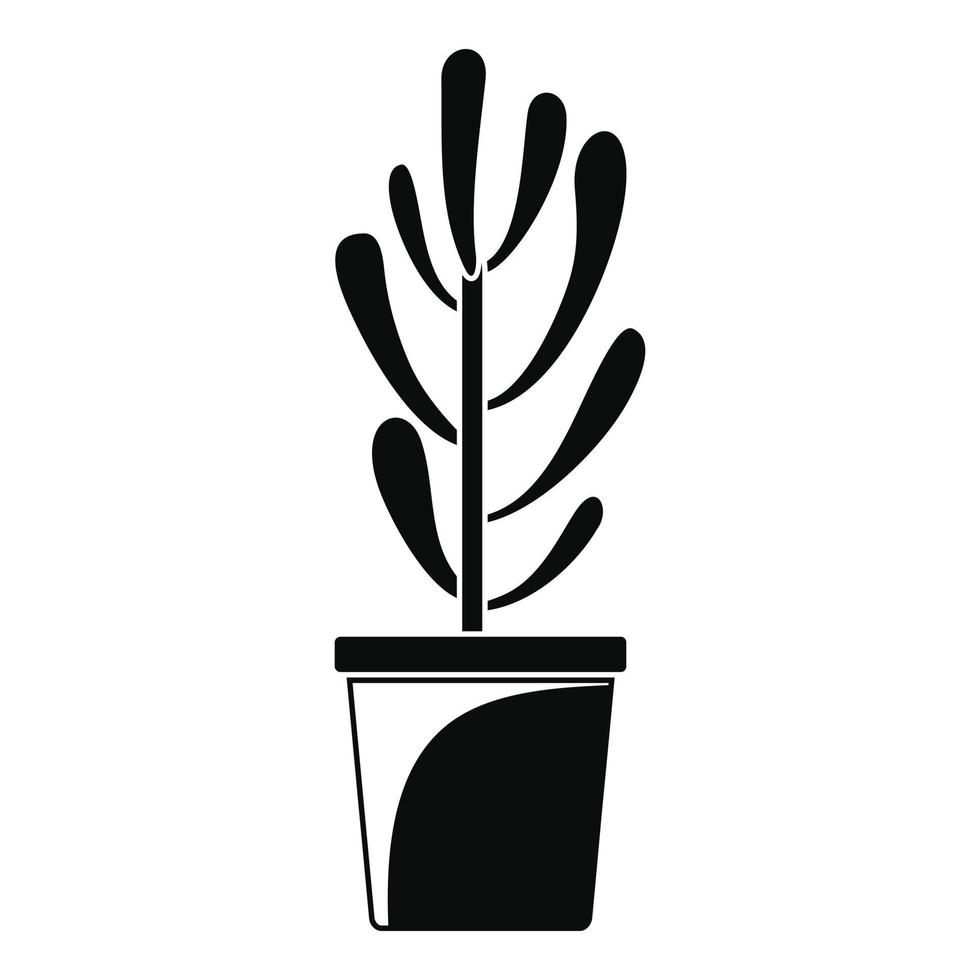 planta, árbol, cacto, icono, simple, estilo vector