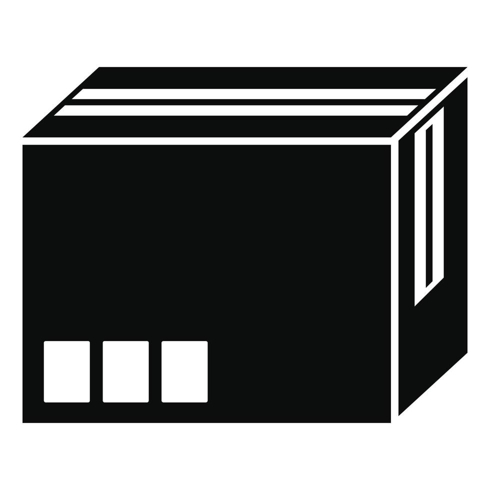 Carton box icon, simple style vector