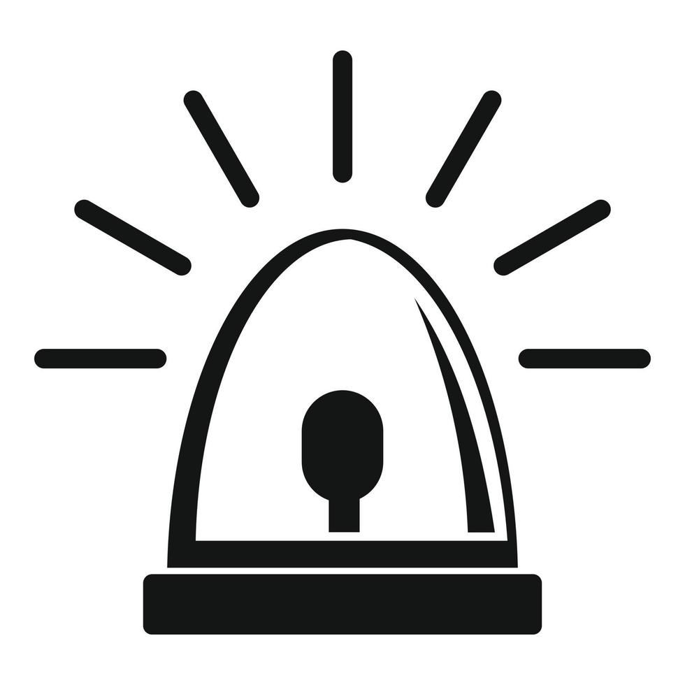 Light sirena icon, simple style vector