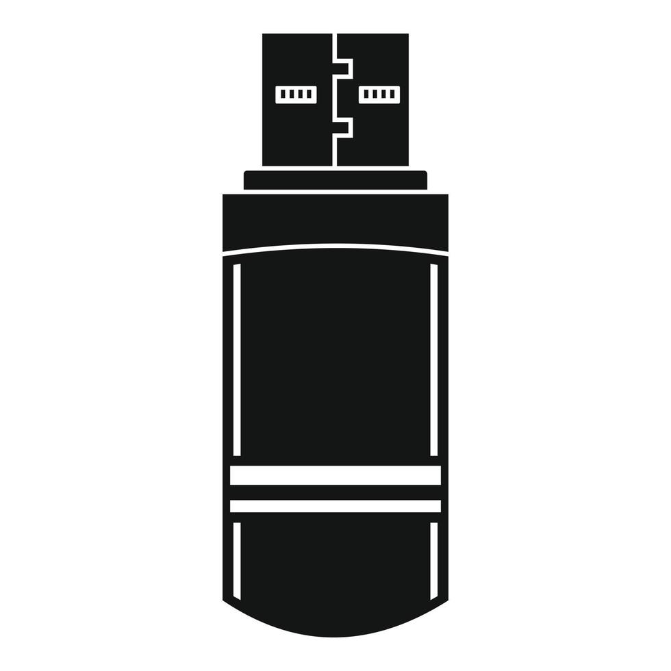 Small flash drive icon, simple style vector