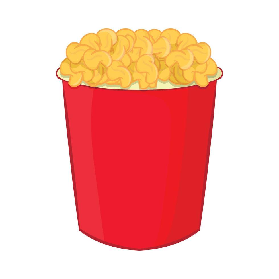 Popcorn icon, cartoon style vector