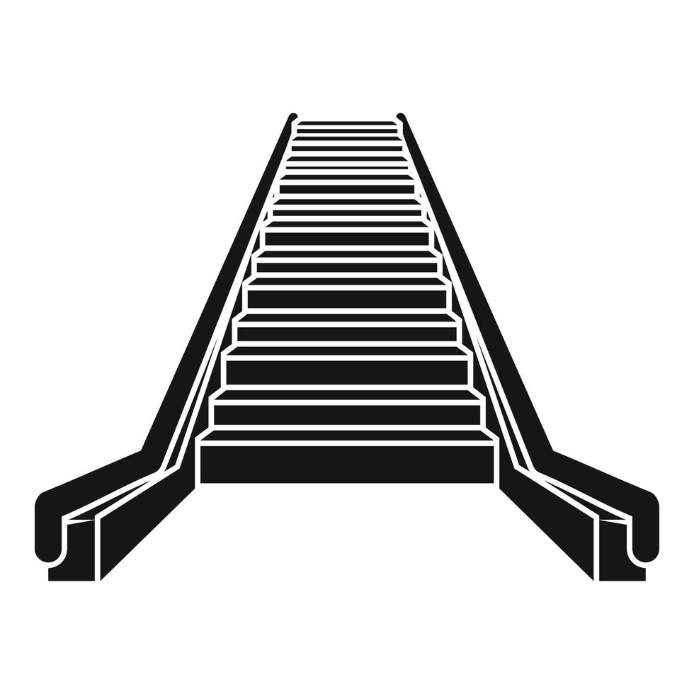 Escalator icon, simple style vector