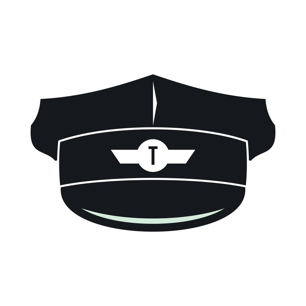 Cap taxi driver icon, simple style vector