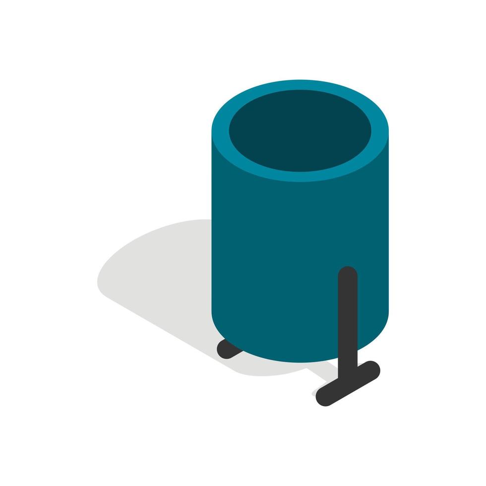 Outdoor bin icon in isometric 3d style vector