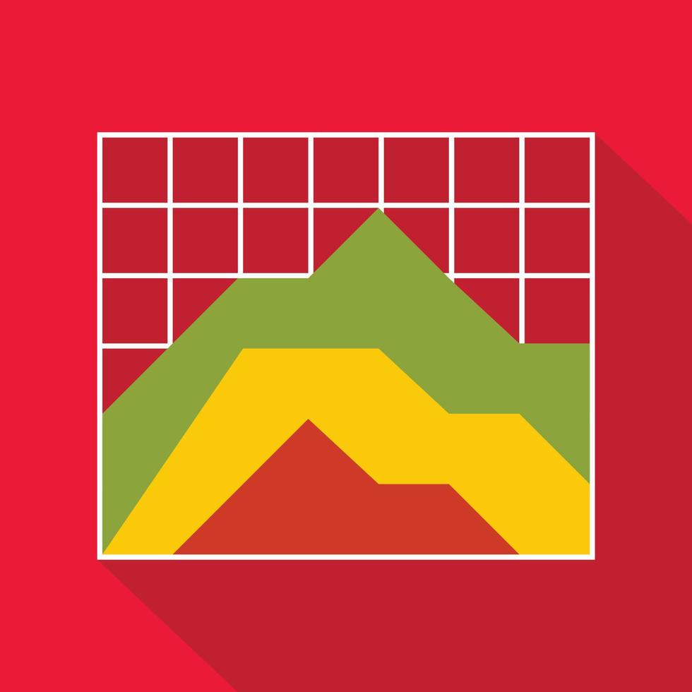 Graph icon vector flat