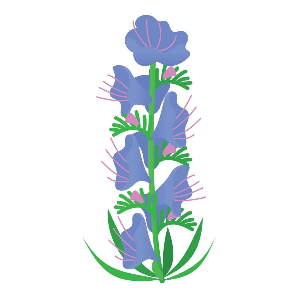 Flower icon, isometric style vector