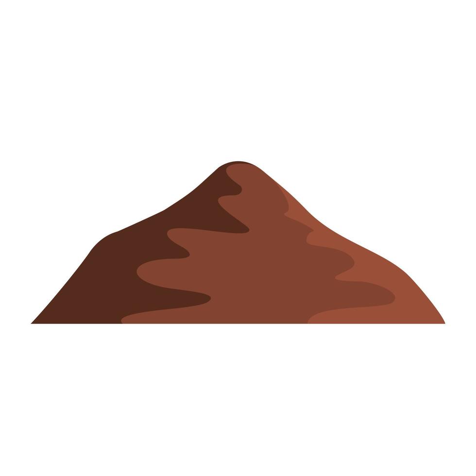 Asian mountain icon, flat style. vector