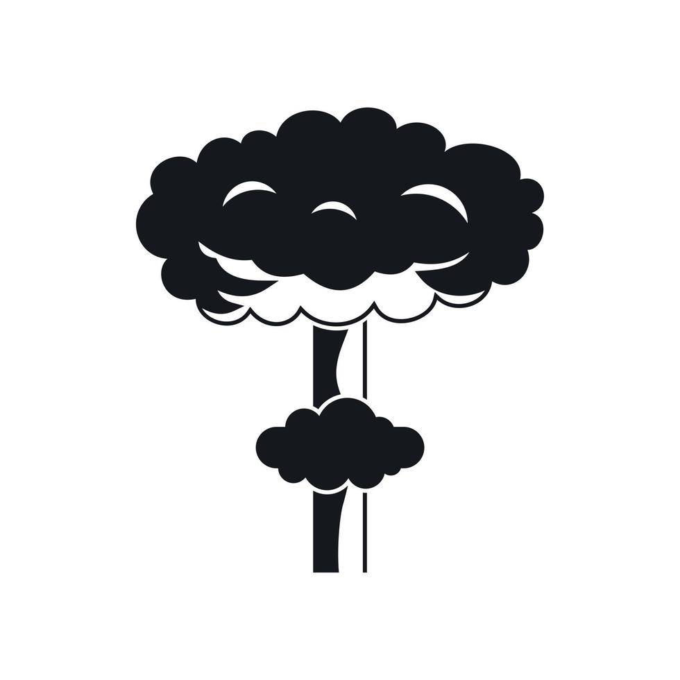 Nuclear explosion icon, simple style vector