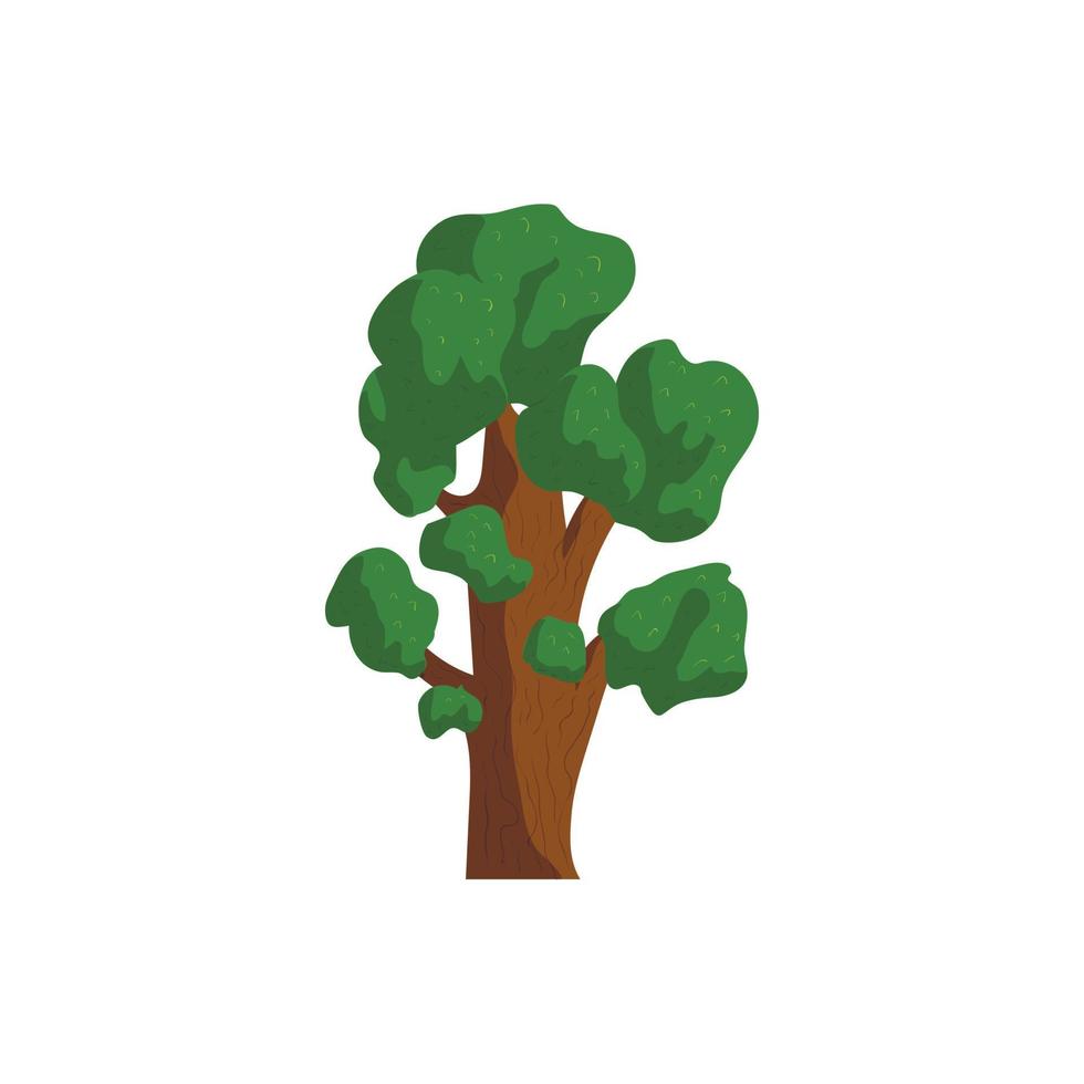 Tree icon, cartoon style vector