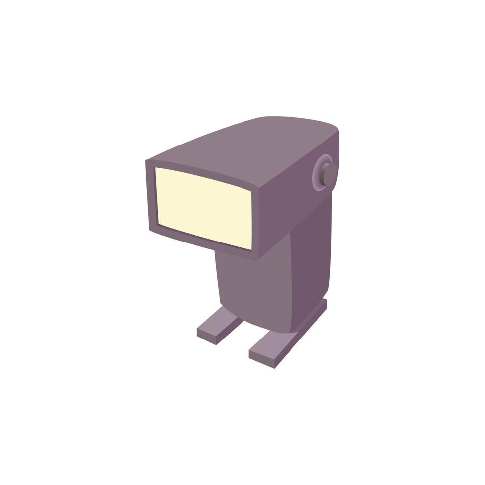 External flash camera icon, cartoon style vector
