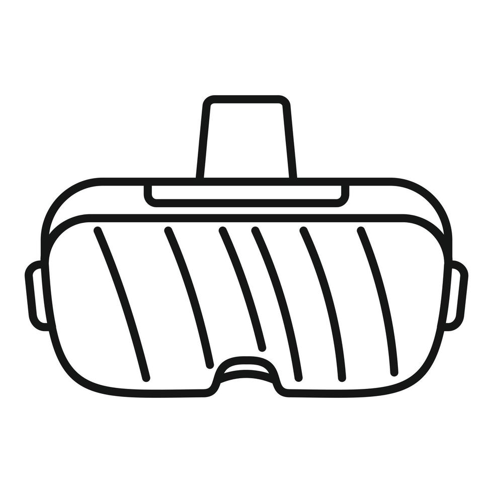 icono de auriculares vr, estilo de contorno vector