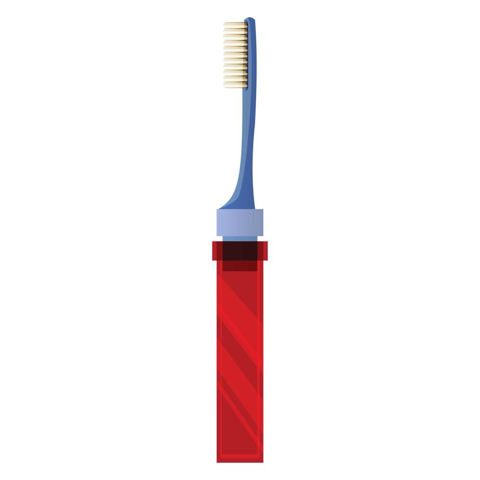 Two part toothbrush icon, cartoon style vector