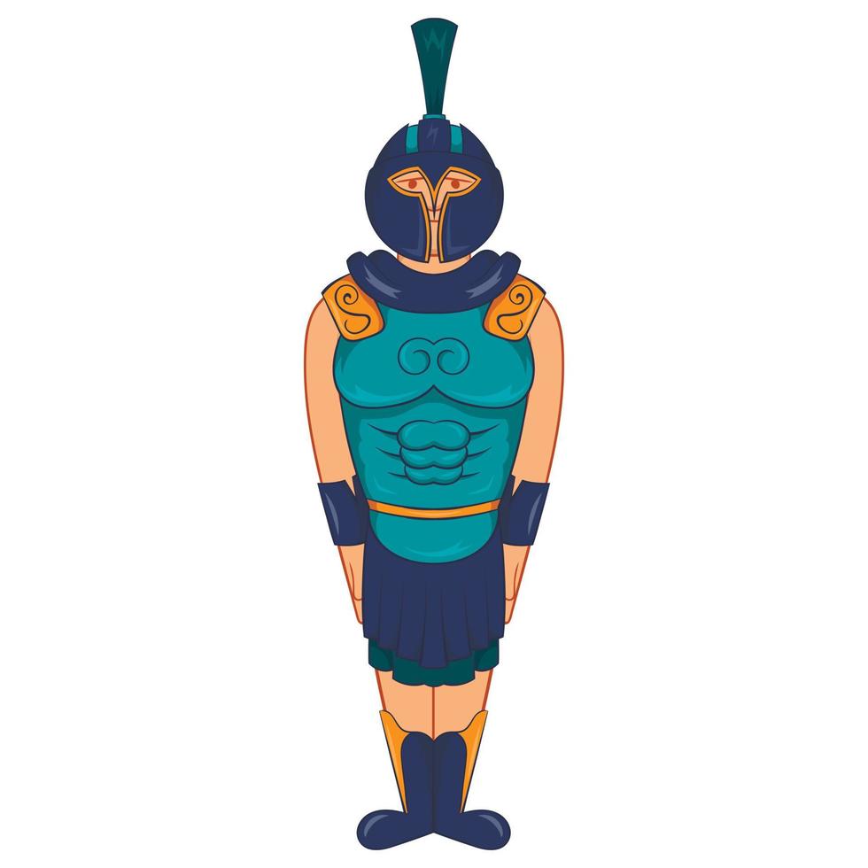 Ancient Egyptian warrior icon, cartoon style vector