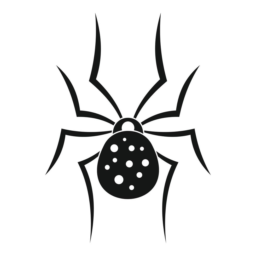 Spider icon, simple style vector