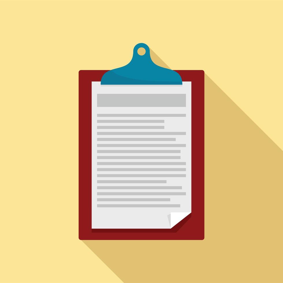 Check paper tax icon, flat style vector