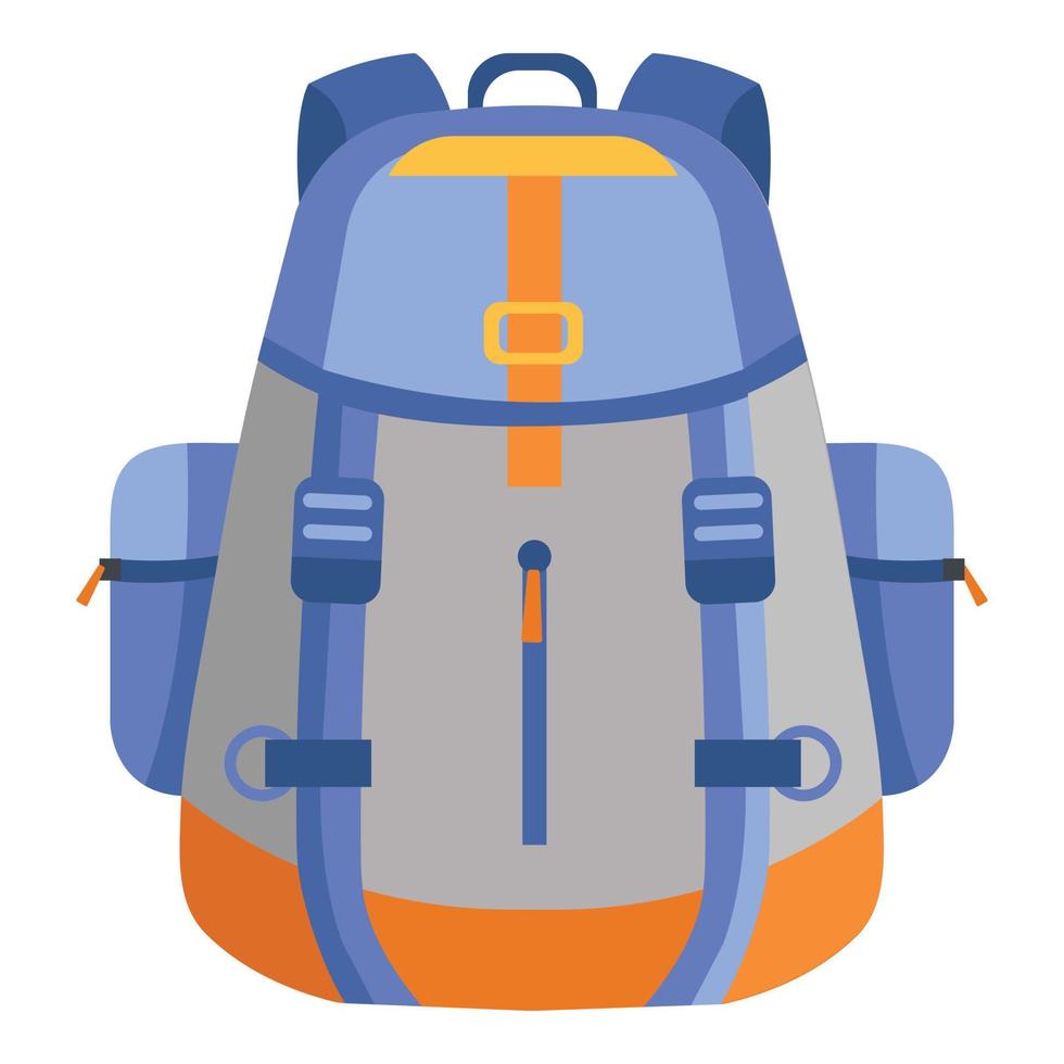 Backpack icon, flat style vector
