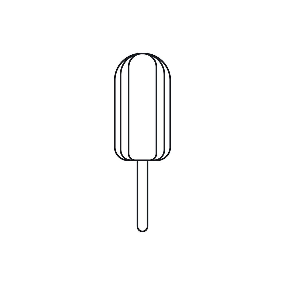 icono de helado, estilo de contorno vector