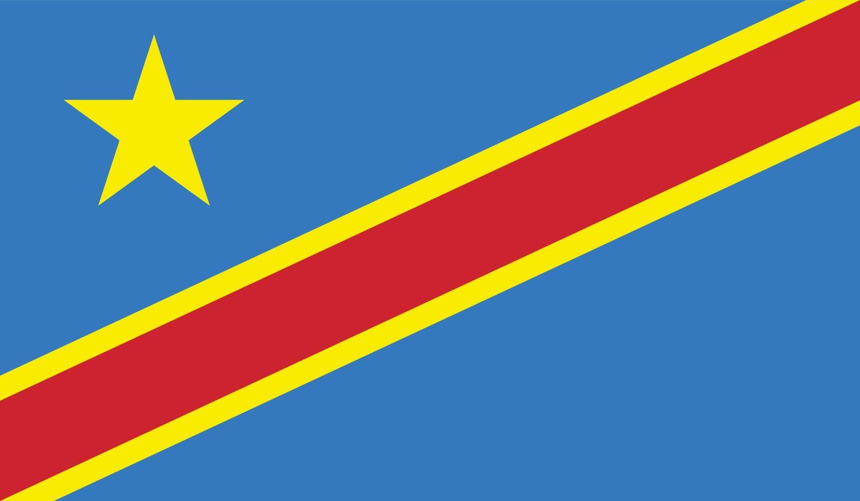 imagen de la bandera de la república democrática del congo vector