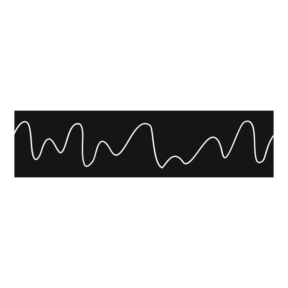 Equalizer sonic icon, simple black style vector