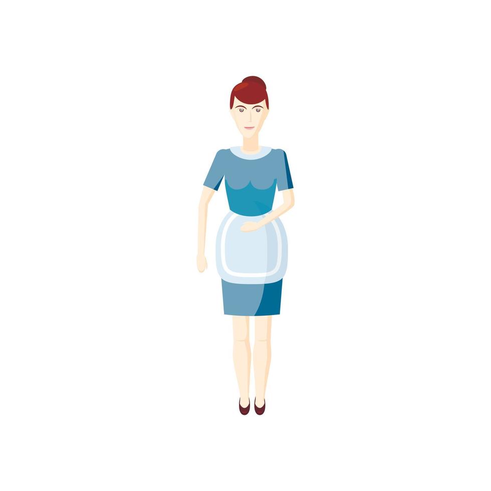 Maid icon in cartoon style vector