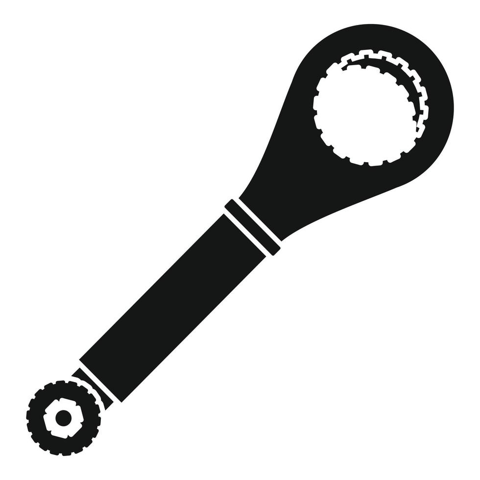 icono de pieza de pedal de bicicleta, estilo simple vector