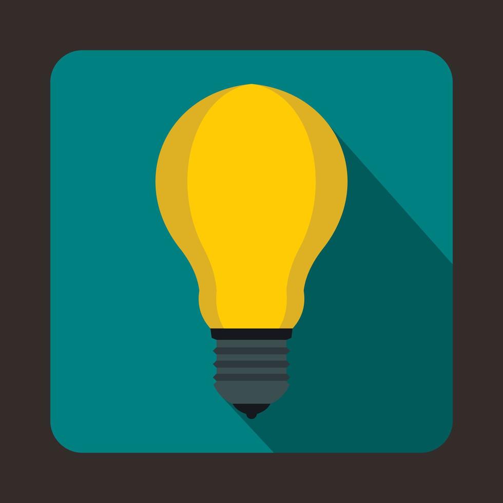 Light bulb icon in flat style vector