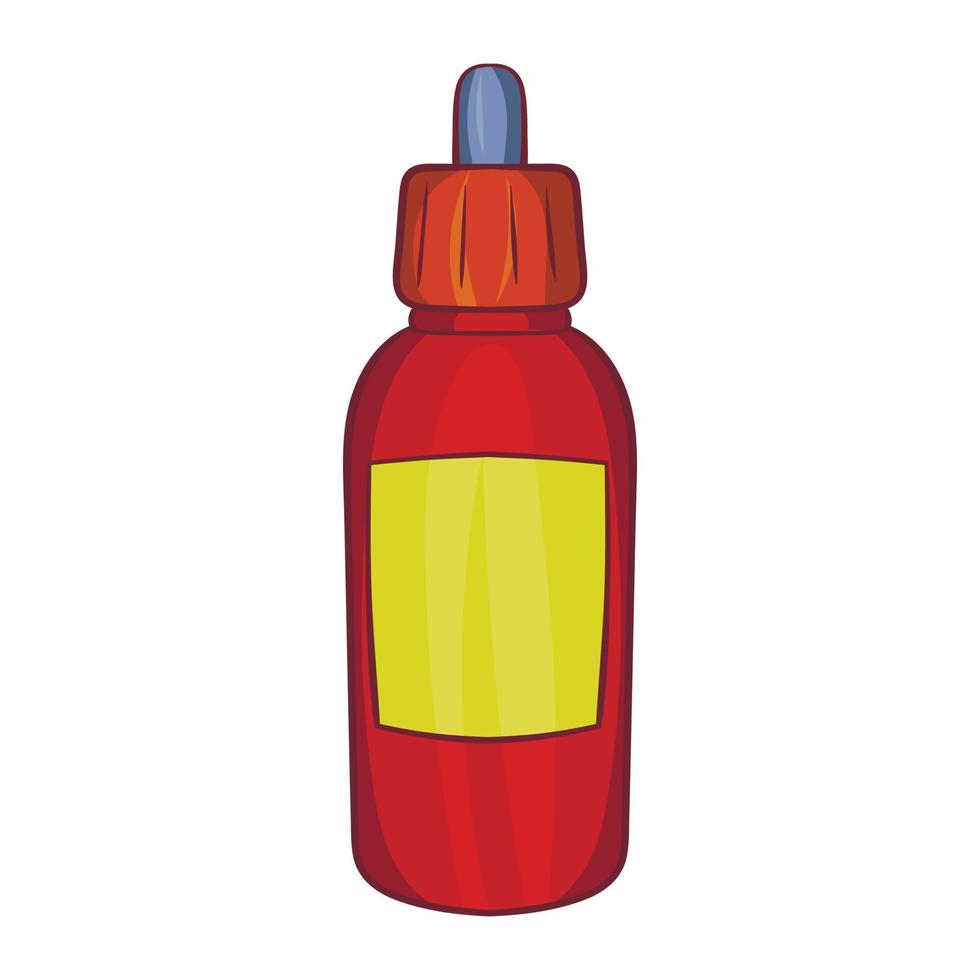 Refill bottle with pipette icon, cartoon style vector