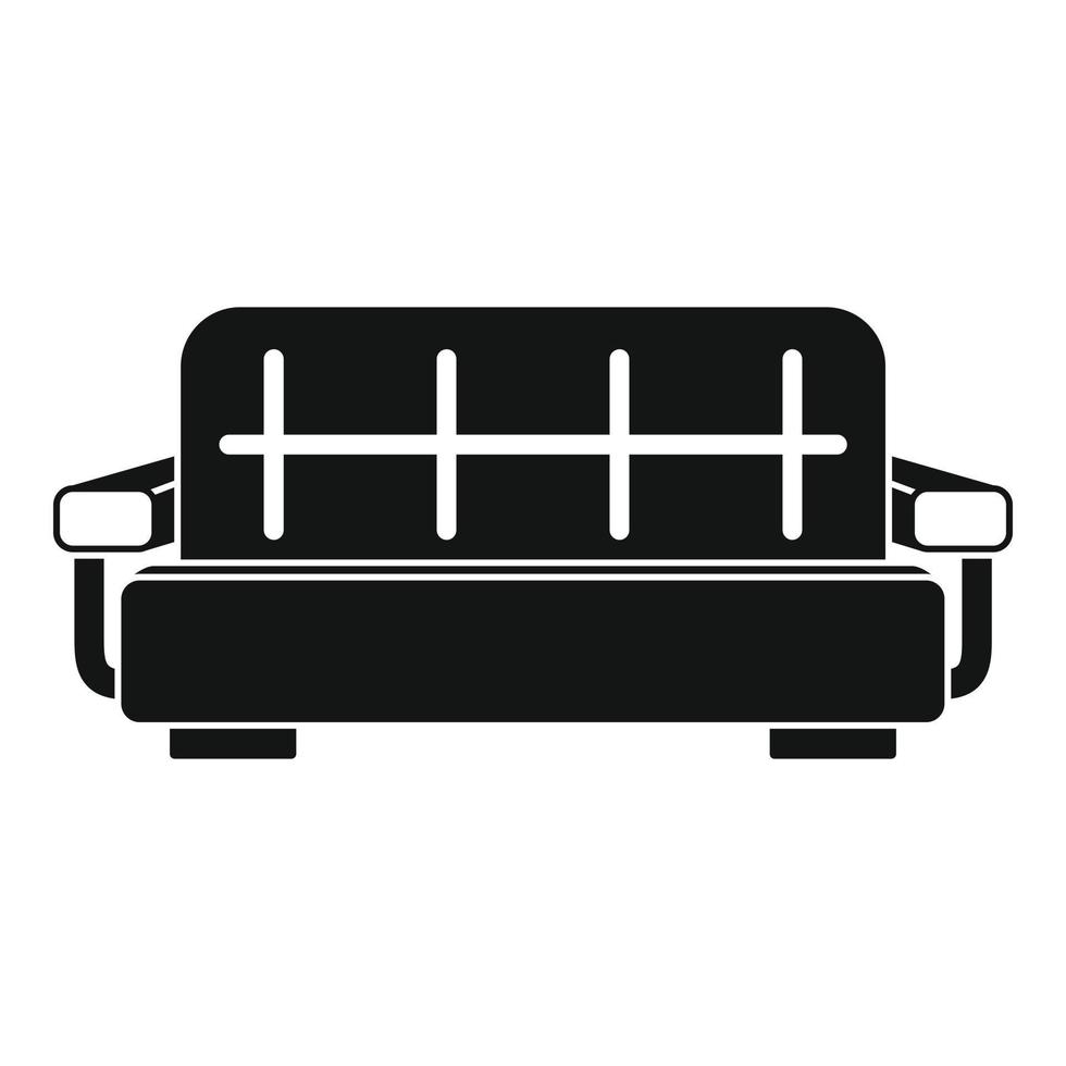Stripped sofa icon, simple style vector