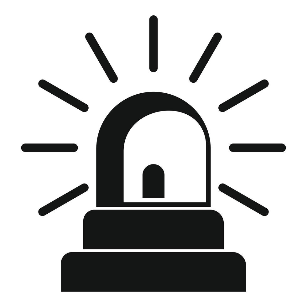 Siren icon, simple style vector