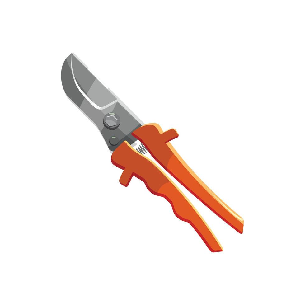 Garden shears icon, cartoon style vector