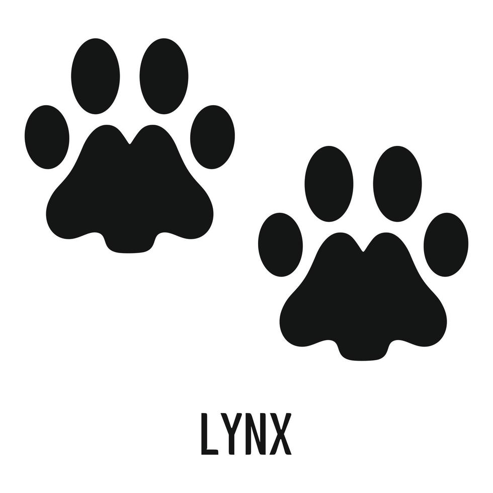 icono de paso de lince, estilo simple. vector