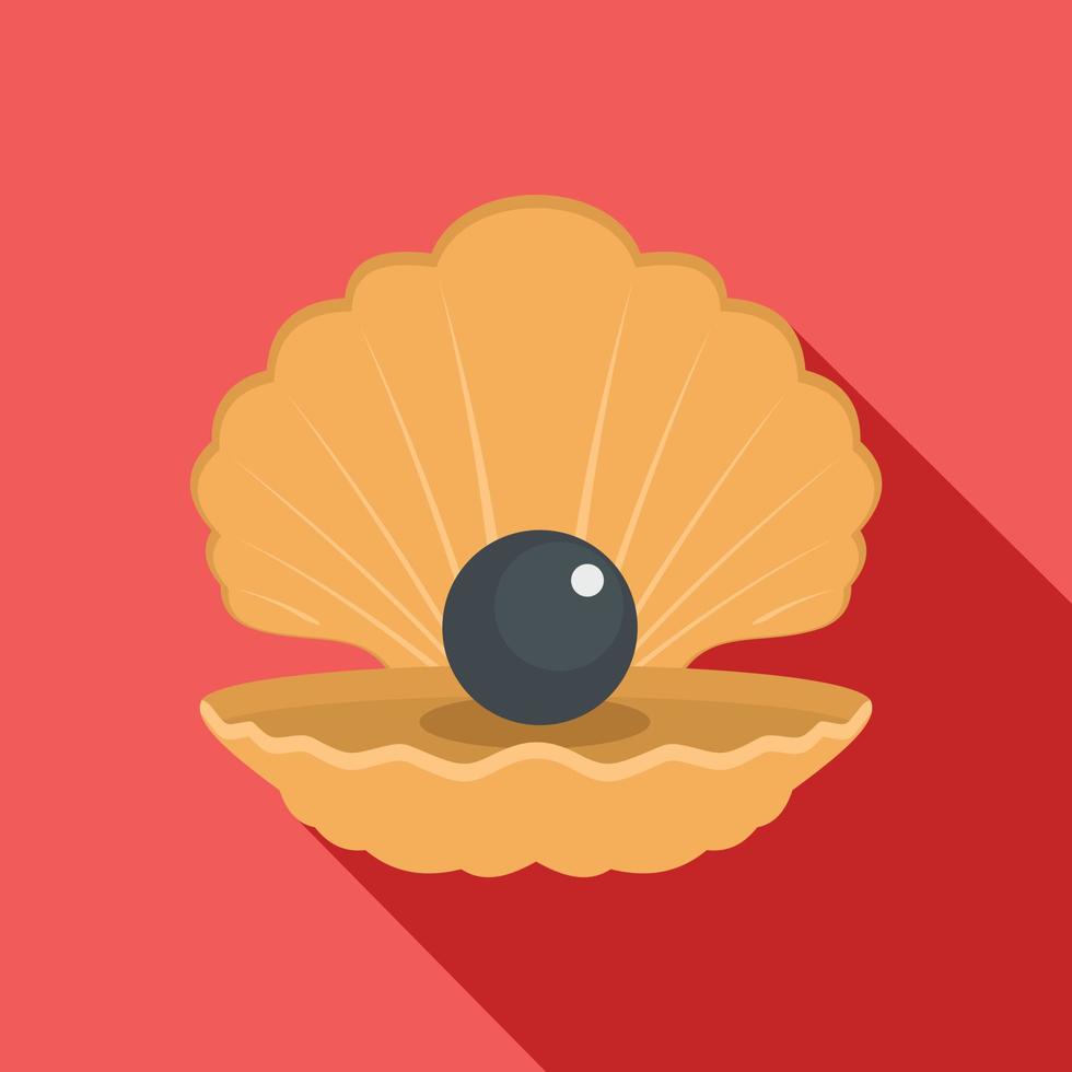 Opened shell icon, flat style vector