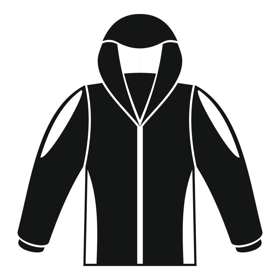 icono de chaqueta de campamento, estilo simple vector