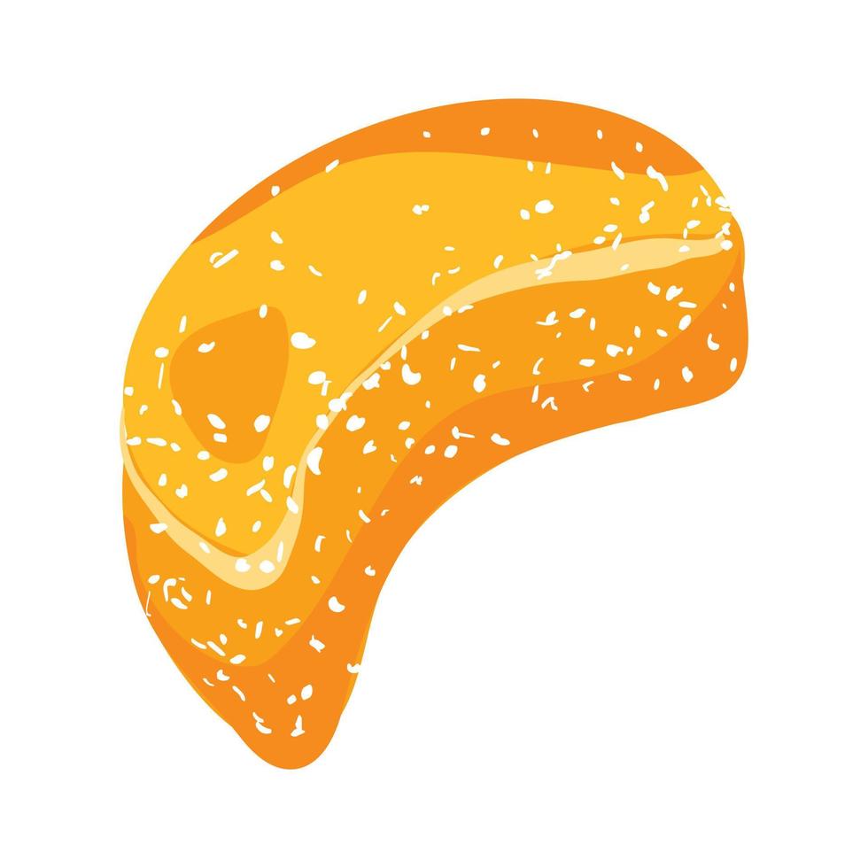 icono de gelatina naranja, estilo de dibujos animados vector