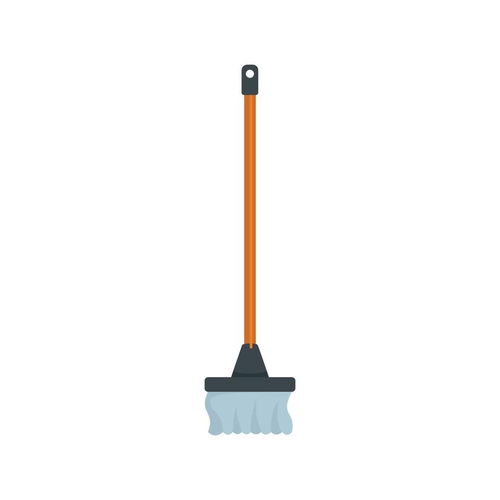 Cleaning mop icon, flat style vector