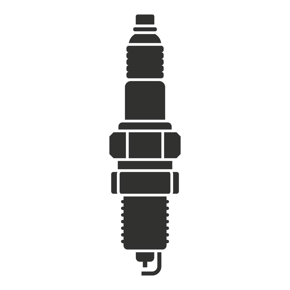 Car spark plug icon, simple style vector