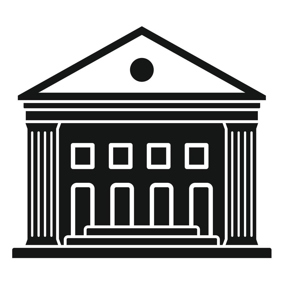 Old courthouse icon, simple style vector